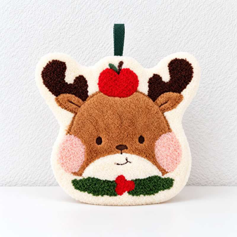 Christmas Hanging Hand Towels with Embroidered Character Details