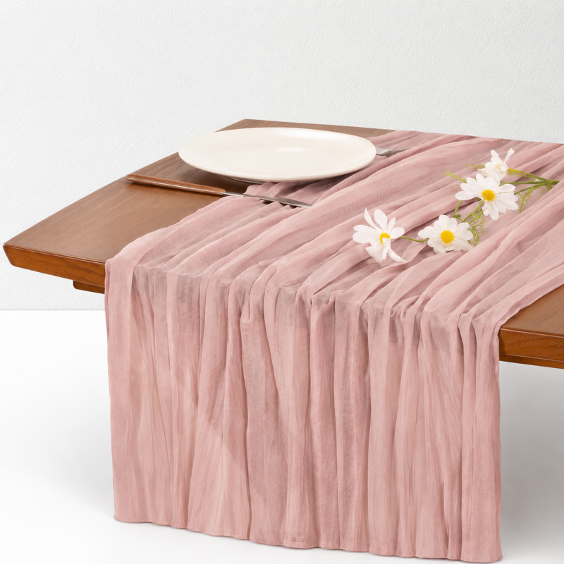 CouldNook Gauze Table Runner - Three Measured Length Options