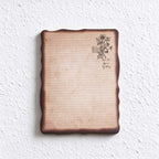 CouldNook Aged Letter Sticky Notes - Darkened Borders And Botanical Details