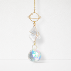 CouldNook Stone Crystal Suncatcher Ornament - Celestial Metal Frames