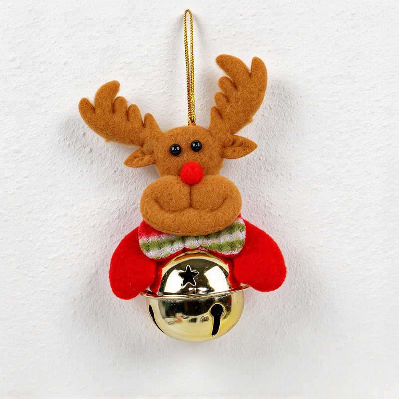CouldNook Christmas Character Bell Ornament - Fabric Figures and Round Bells