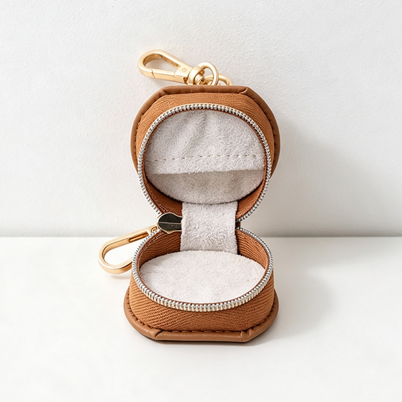 CouldNook Keychain Mini Round Jewelry Case - Everyday Display Detail