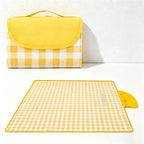 CouldNook Gingham Foldable Picnic Mat - Compact Flap Closure