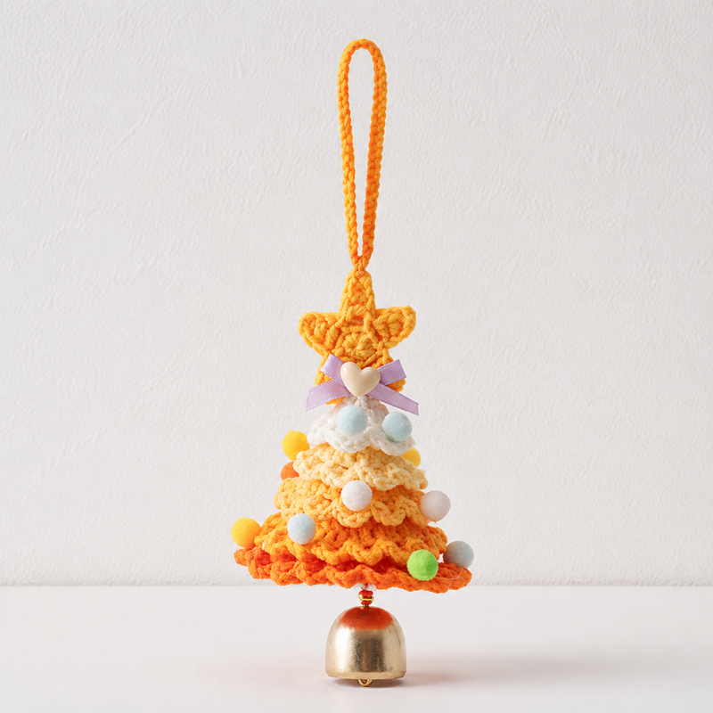 CouldNook Tiered Christmas Tree Ornament - Pompom Bell Detail