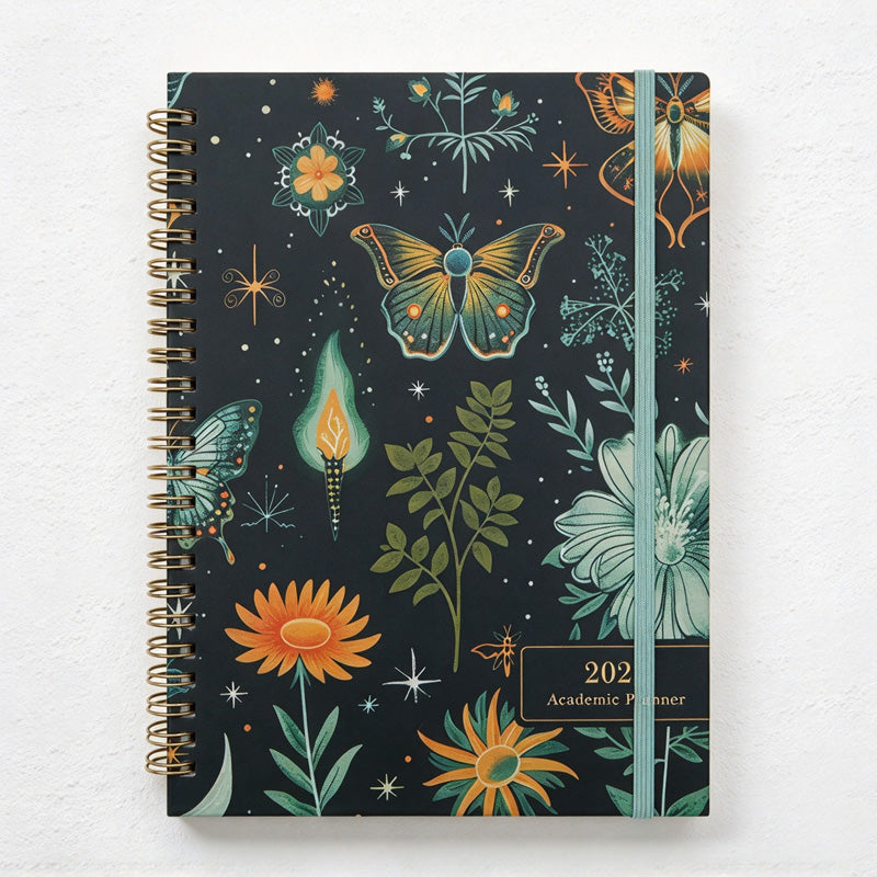 CouldNook Weekly Planner - Spiral Binding and Tabbed Monthly Calendar Pages