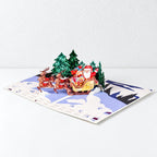 CouldNook Christmas Pop Up Greeting Card - Dimensional Holiday Scenes