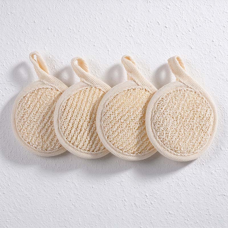 CouldNook Bath Scrubber Set - Textured Pads and Loofah Kit Choices