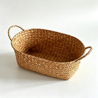 CouldNook Mixed Woven Storage Organizer Basket - Light Household Accent