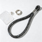 CouldNook Rhinestones Set Wrist Phone Strap with Closely Set Reflective Stones