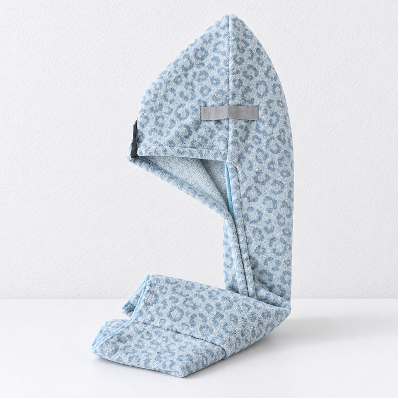 CouldNook Hair Drying Wrap - Wide-Tail Leopard Pattern