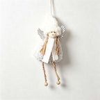 CouldNook Christmas Angel Hanging Ornament - Shimmering Wings and Textured Dress