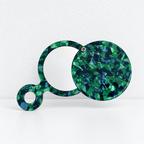 CouldNook Round Hand Mirror - Swivel Cover And Short Loop Handle