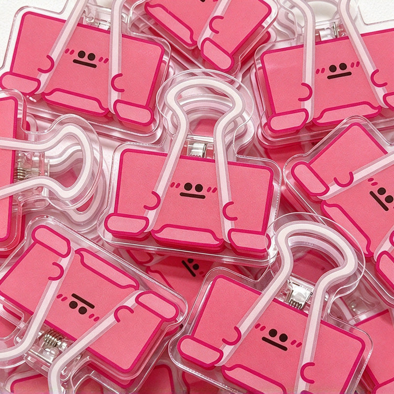CouldNook Face Memo Clip - Binder Clip Silhouette And Simple Expression