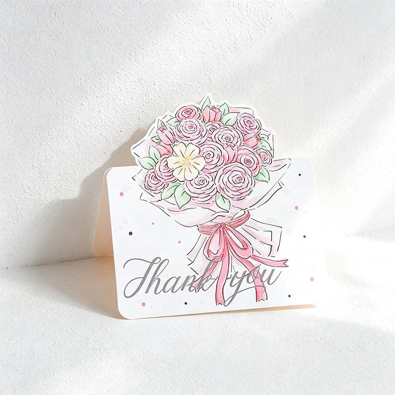 CouldNook Floral Thank You Card - Bouquet Artwork And Script Lettering