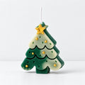 Xmas Tree Candle - Painted Snow Xmas Green