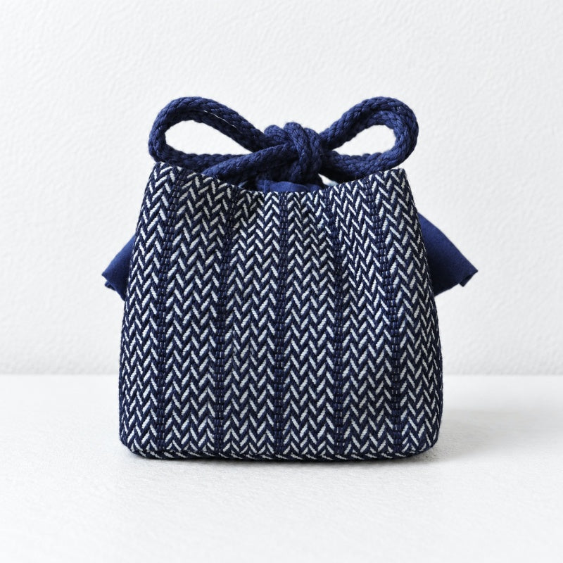 CouldNook Tea Ware Storage Pouch - Blue Drawstring Closure