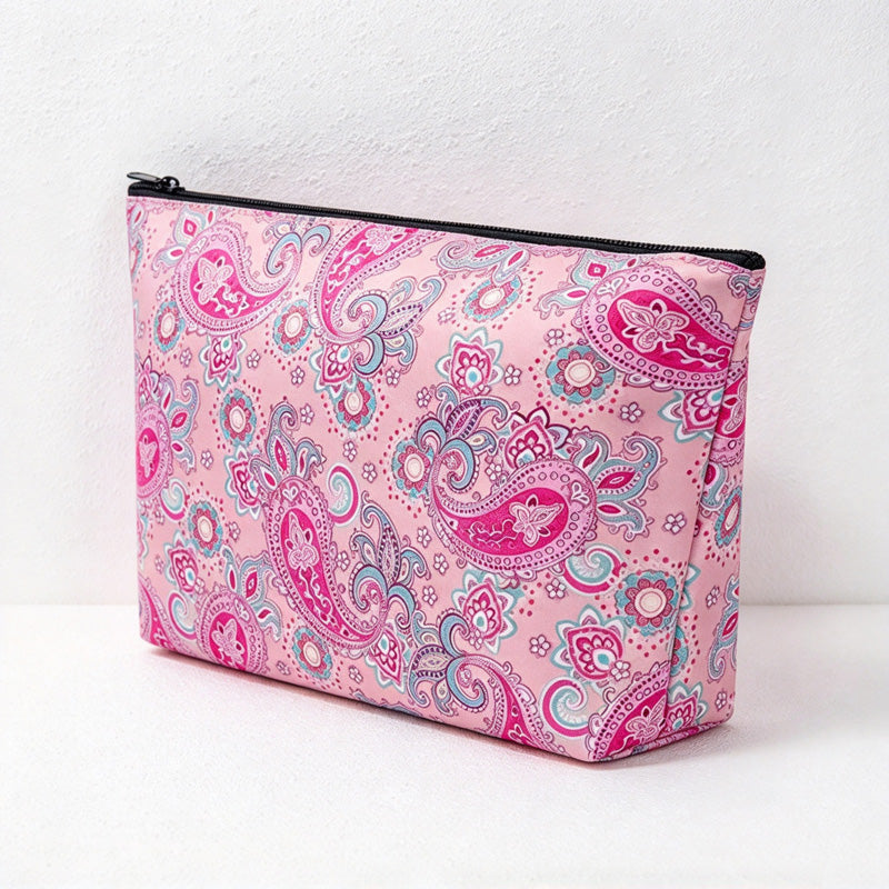 CouldNook Paisley Makeup Storage Bag - Floral Prints And Gusseted Base