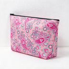 CouldNook Paisley Makeup Storage Bag - Floral Prints And Gusseted Base