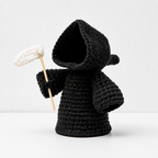 CouldNook Halloween Yarn Reaper Doll - Hooded Figure and Props