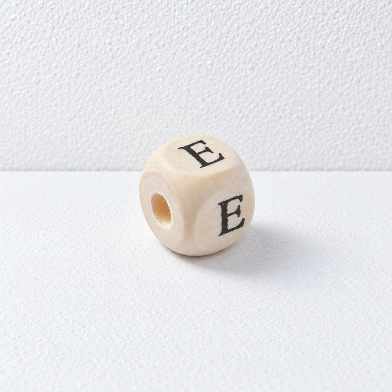 CouldNook Wood Alphabet Beads - Rounded Cubes and Letter Faces