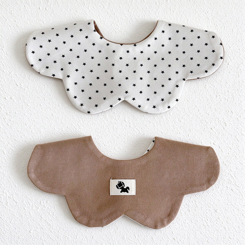 Reversible Scalloped Baby Bib in Assorted Prints
