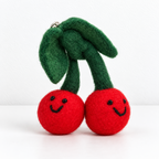 CouldNook Wool Felt Keychain - Smiling Fruit and Vegetable Shapes