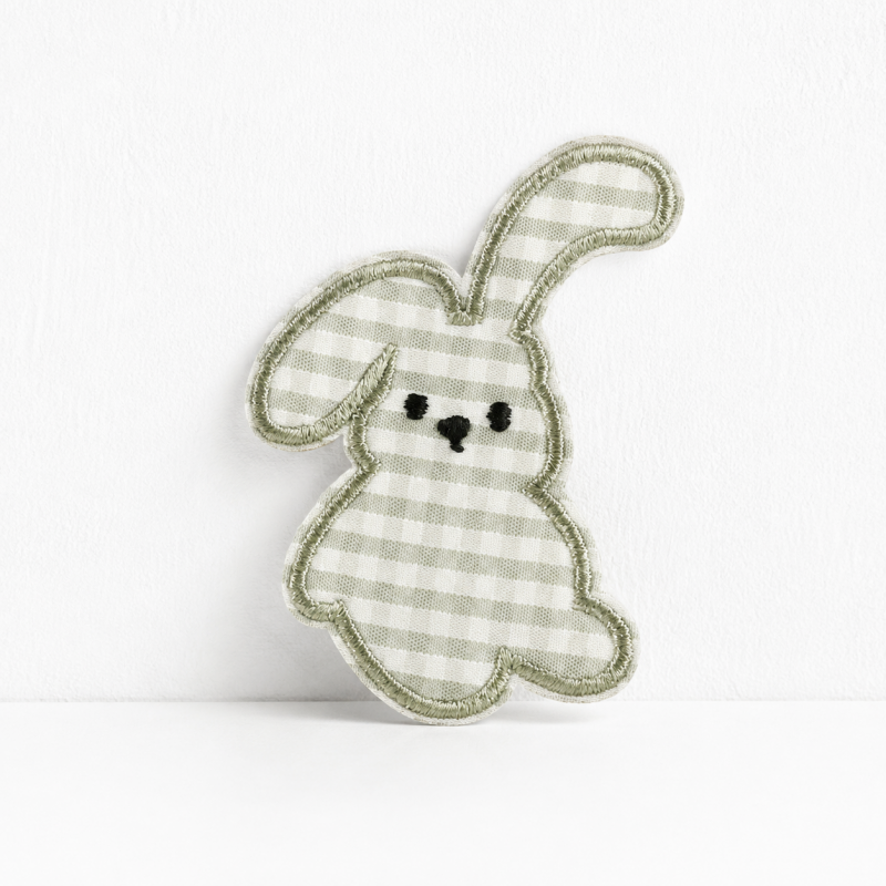 CouldNook Gingham Character Patch - Fruit Animal and Shape Designs