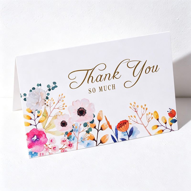 CouldNook Thank You Greeting Card - Floral Border Designs