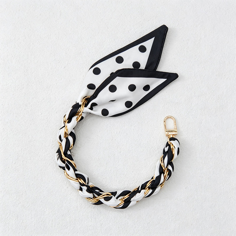 CouldNook Scarf Woven Phone Chain - Metal Wrist Lanyard