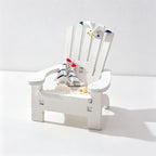CouldNook Mini Beach Chair Figurine Ornament - Starfish Coastal Desktop Decor