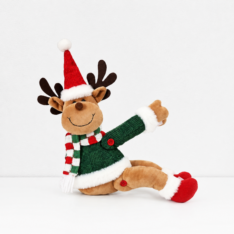 CouldNook Christmas Curtain Tieback Doll - Festive Outfits and Hugging Arms