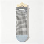 CloudNook Cotton Blend Seamless Breathable Floral Mid-Calf Crew Socks