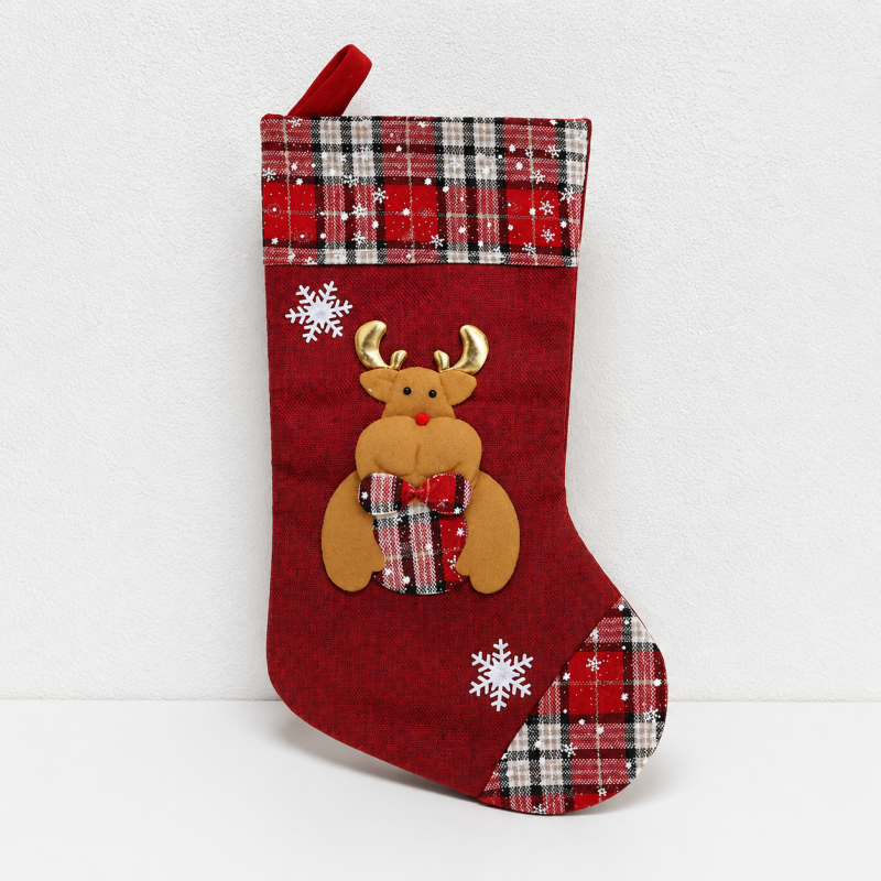 CouldNook Christmas Stocking - Character Motifs and Decorative Cuff Details