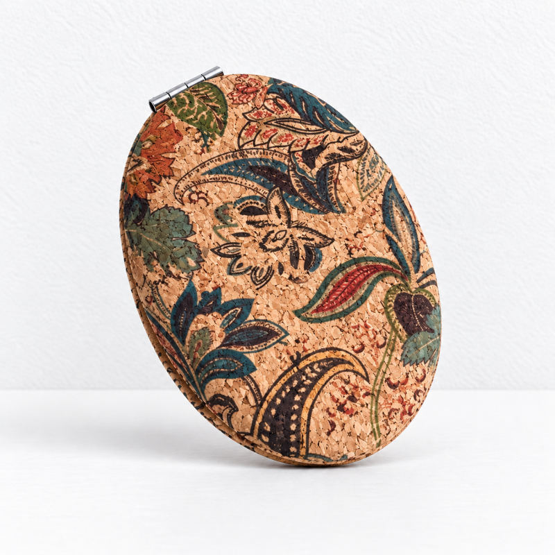 CouldNook Retro Folding Compact Mirror - Double-Sided Patterned Designs