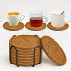 CouldNook Braided Cotton Coaster Set - Spiral Color Collections