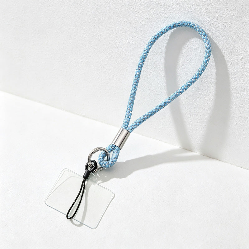 CouldNook Rhinestones Set Wrist Phone Strap with Figure-Eight Links