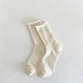 CouldNook Scalloped Ribbed Crew Socks-Scalloped Cuff Edge