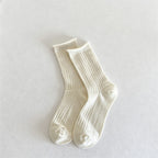 CouldNook Scalloped Ribbed Crew Socks-Scalloped Cuff Edge