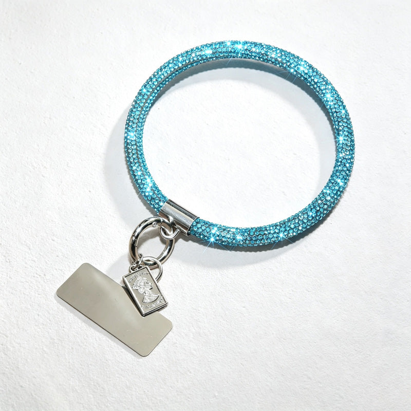 CouldNook Rhinestones Set Phone Strap with Rounded Links