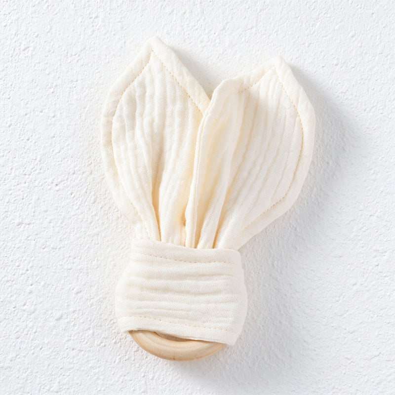 Bunny Ear Teething Ring with Cotton Fabric