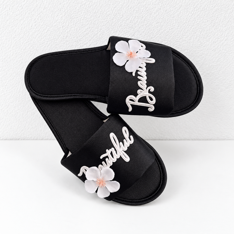 CouldNook Lettered Floral Slippers - Seven Festive Colors Collection