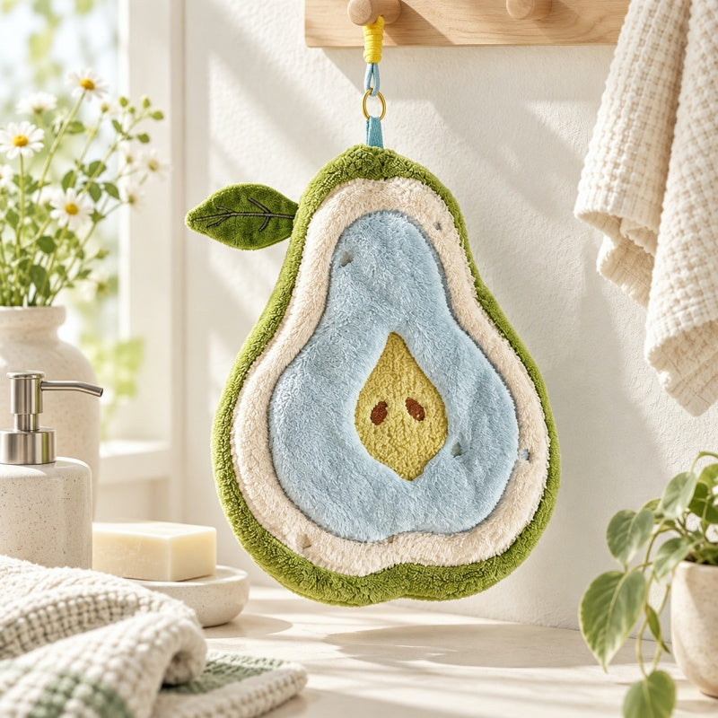 CouldNook Fruit Hand Towel - Sliced Motifs and Hanging Cords