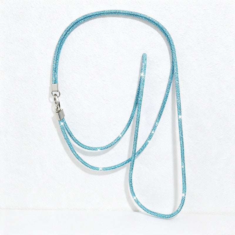 CouldNook Rhinestones Set Crossbody Phone Strap with Slender Stone-Set Line