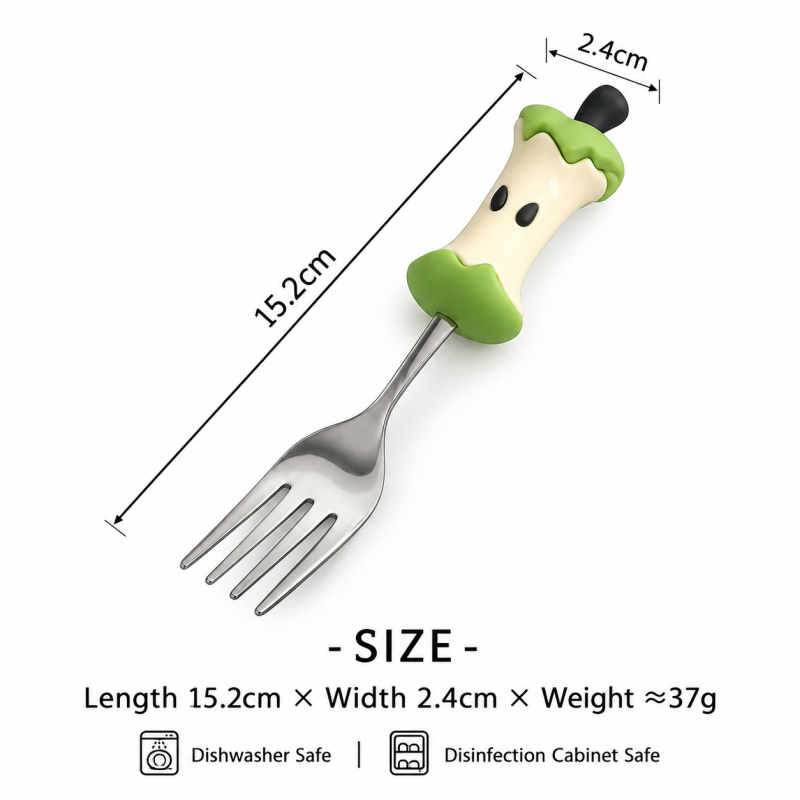 Apple Core Utensil - Sculpted Handle and Seed Details