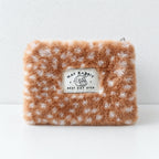 CouldNook Fawn Pattern Pouch - Plush Surface and Zipper Opening