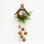 CouldNook Botanical Wall Hanging - Twig Frame and Dangling Accents