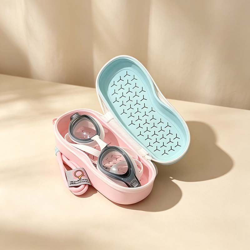 CouldNook Silicone Swimming Goggles Case - Ventilated Two-Tone Shell