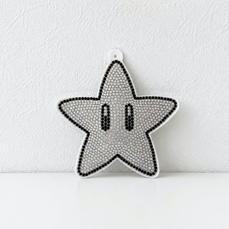 CouldNook Rhinestone Smiley Face Charm - Star Bag Pendant