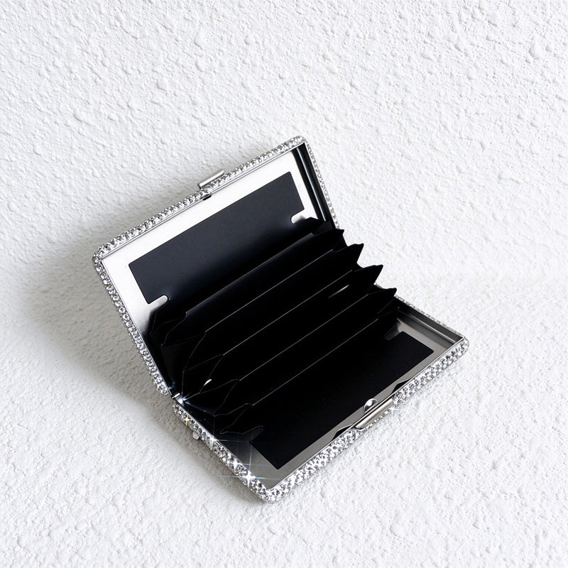CouldNook Rhinestone Card Case - Hinged Pocket Design