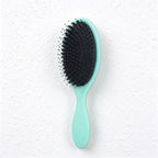 Boar Bristle Cushion Hairbrush with Oval Paddle Head
